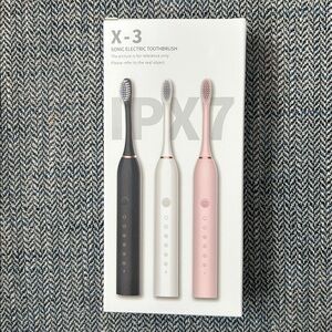 💲 5/$25 Sonic Electric Toothbrush White USB rechargeable 4 heads